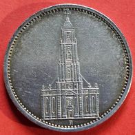 5 Reichsmark 1935 A, Garnisonkirche zu Potsdam, 900er Silber