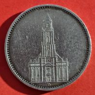 5 Reichsmark 1934 D, Garnisonkirche zu Potsdam, 900er Silber