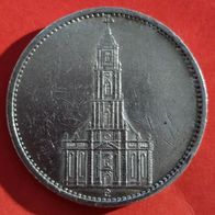 5 Reichsmark 1934 E, Garnisonkirche zu Potsdam, 900er Silber