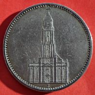 5 Reichsmark 1934 J, Garnisonkirche zu Potsdam, 900er Silber