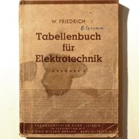 Friedrich: Tabellenbuch für Elektrotechnik 1949 #745