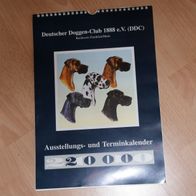 Kalender "Deutscher Doggen-Club" 2000 Ausstellungs- und Terminkalender