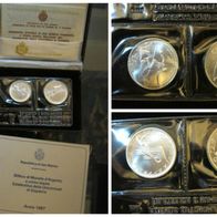San Marino Silber Proof/ PP 500 und 1000 Lire 1987 Universitätsmeisterschaften Zagreb