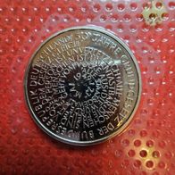 10 DMark PP Münze, 50 Jahre Deutsches Grundgesetz 1999, Prägestätte A, 925 Silber