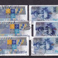 Schweiz MiNr. 1999-2000 Geldscheine kpl. gestempelt zur Auswahl M€ 3,00 #I74ef