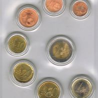 Euro - Kursmünzensatz "Deutschland 2002 D" Prägefrisch in Münzkapseln, siehe Bilder