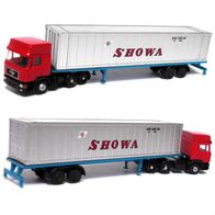 MAN F90 ´86 HD, Container-Sz., rot-silber, Showa, Ep4, Lemke MiNis / Herpa, Spur N