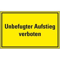 Warnschild 'Unbefugter Aufenthalt Verboten' - 45x30 Cm, Kunststoff, Für Innen & Außen