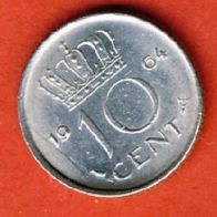 Niederlande 10 Cent 1964