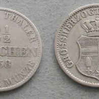 Oldenburg Silber 2 1/2 Groschen 1858 B, Nicolaus Friedrich Peter (1853-1900)