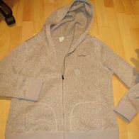 Calvin Klein Sweat Jacke Kapuze grau kuschelig angerauht L NEU