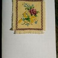 Faltkarte bestickt mit Rose A5,10