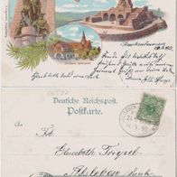 Kyffhäuser-Kaiser-Denkmal Litho AK 1899 Erh.2