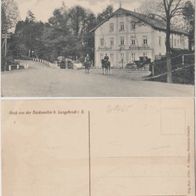 Langebrück-Haidemühle um 1914 Gasthof zur Haidemühle mit Reitern Sachsen Erh.1