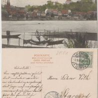 Lauenburg-Elbe-AK 1905 Ansicht mit Fischernetzen Erh.1