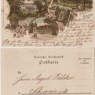 Lehsen-Wittenburg-Litho-AK-1901 mit Dannemora, Anlagen, Herrenhaus Erh.1