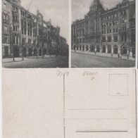 Leipzig-Volkshaus-AK1920 vor und nach der Beschießung durch die Reichswehr Er.2