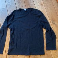 schwarzes Herrenlangarmshirt, errenpullover von Straight Up, Gr. M