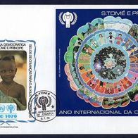 9) IYC FDC 1979 - São Tomé und Príncipe - MiNr. Block 34 - Intern. Year of the Child