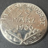 Abzeichen Freiheit und Brot 19. März 1936 zur Reichstagswahl
