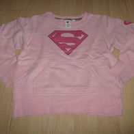 schönes leichtes Sweat Supergirl H&M Gr.110/116 rosa (0815)