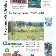 PRG SV Großgrimma vs MSV Eisleben 30. 10. 2004 Stadionheft Programm Deutschland