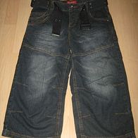 NEU tolle Jeans - Bermuda REVIEW Gr. 158/164 NEU Knopfleiste mit Gürtel (0815)