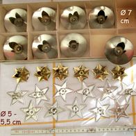 Weihnachten * einfache alte Kerzenständer aus Blech - DDR Zeit