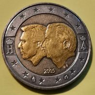 L : Luxemburg 2 Euro Sondermünze Wirtschaftsunion 2005 Teilvergoldung