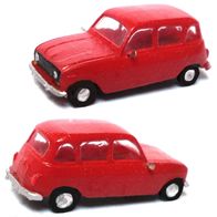 Renault R4 ´74, Kleinwagen, rot, 3D-Druck-Kleinserie, Ep4, 1:160