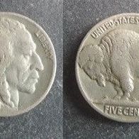 Münze USA: 5 Cent 1937 - Indian Heat