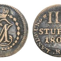 BERG Hzgt. 3 Stüber 1802 "Maximilian IV. Joseph" (1799-1805)