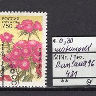 Russland 1996 Gartenblumen MiNr. 481 Bedarfsstempel