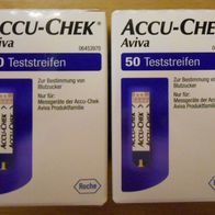 ACCU-CHEK Aviva 100 Teststreifen - NEU / OVP - AKKU CHECK