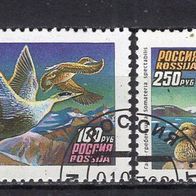 Russland 1993 Enten (II) MiNr. 320 - 322 Bedarfsstempel