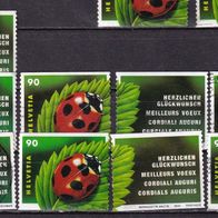 Schweiz MiNr. 1806 Glücksbringer I + Zierfeld lose gest. zur Auswahl M€ 1,60 #I108df
