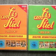 Eis am Stiel", 2 Boxen mit je 4 DVD, Teile 1-8, digital remastered,