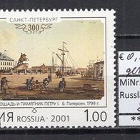 Russland 2001 300 Jahre Sankt Petersburg (I) Gemälde MiNr. 898 Bedarfsstempel