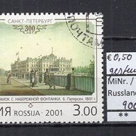 Russland 2001 300 Jahre Sankt Petersburg (I) Gemälde MiNr. 900 Bedarfsstempel