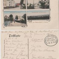 Markersdorf-Chemnitz-AK-1916 Konsum, Dorfstrasse, Schule, Gesamt Erh.1 Bahnpoststemp