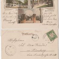Menterschwaige-Gutshof-Biergarten bei München AK 1901 Ausschank Bürgerbräu Erh.2