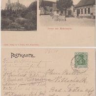 Mohrungen-Mor?g-Masuren-AK-1906 mit Gasthaus von G. Büchner Erh.1