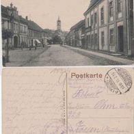 Müncheberg-Mark-AK-1918 Hauptstrasse mit Postamt Feldpost Erh.1