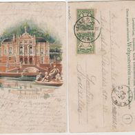 München-Litho-AK-1902 Schloss Lindenhof Erh.2