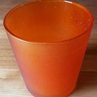 Teelicht orange Licht Halter orange Kerzen Ständer Teelicht Halter Glas satiniert