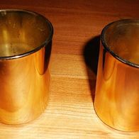 GOLD Teelicht Halter festlich - Kerzen Ständer 2 Stück SET