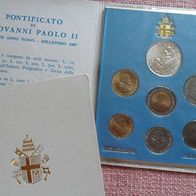 Vatikan 1987 KMS Münzsatz mit 1000 Lire Silber #