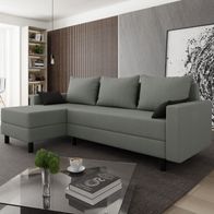 MOEBLO Ecksofa Santos, Mit Schlaffunktion Mit Bettkasten Eckcouch Wohnlandschaft Sofa Mit Ottomane Eckgarnitur Polsterecke Bxtxh 235x140x97cm S0n9z03s