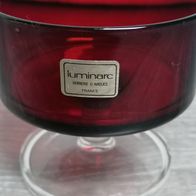 Sektschale Lumiarc rot Stielglas *