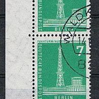 Berlin MiNr. 142 senkrechtes Doppelstück 7 Pfg. Stadtbilder Ecke 3 UR gestempelt